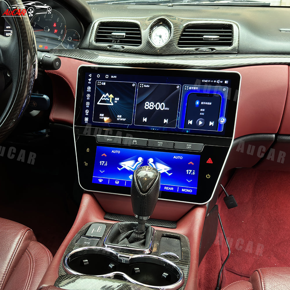 12.3" Touchscreen 1:1 NEW-Full Dash Style Multimedia Stereo and Climate Control for Maserati GranTurismo GT/GC 2007-2017