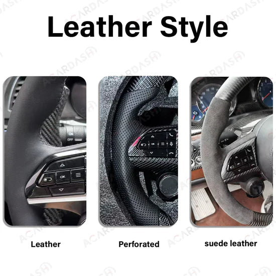 NEW 2025 Style Carbon Fiber Steering Wheel with Airbag & Dual ODBII Dial Screens for Maserati GranTurismo & GranCabrio 2008-2019