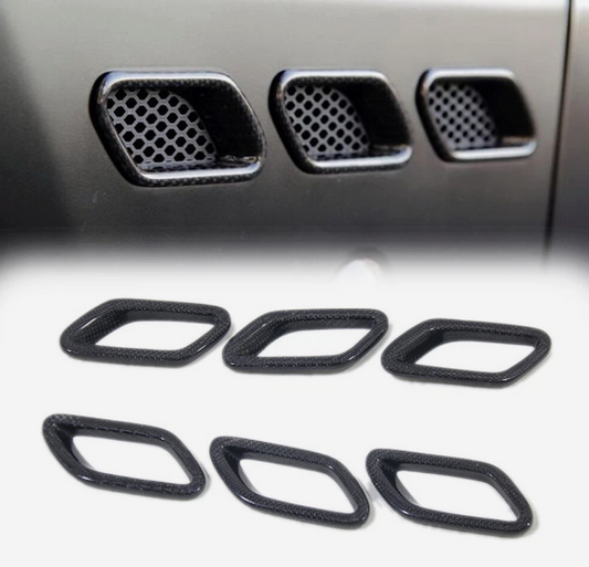 Carbon Fiber Side Vent Caps for Maserati Granturismo 2007-2017 (set of 6 caps)