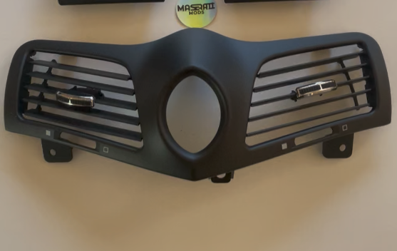 Clock Bezel & Vents Set in Matte Black for Maserati GranTurismo GranCabrio