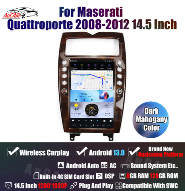 14.5" T-Style Multimedia Stereo and Climate Control for Maserati Quattroporte 2004-2012