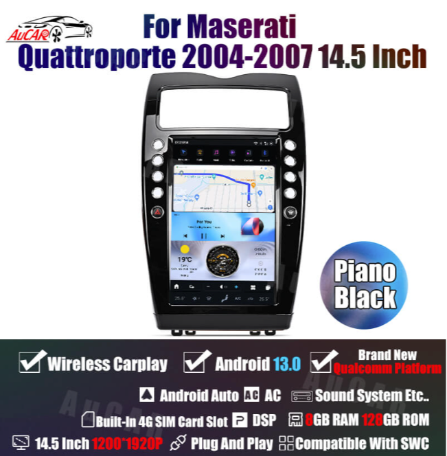 14.5" T-Style Multimedia Stereo and Climate Control for Maserati Quattroporte 2004-2012