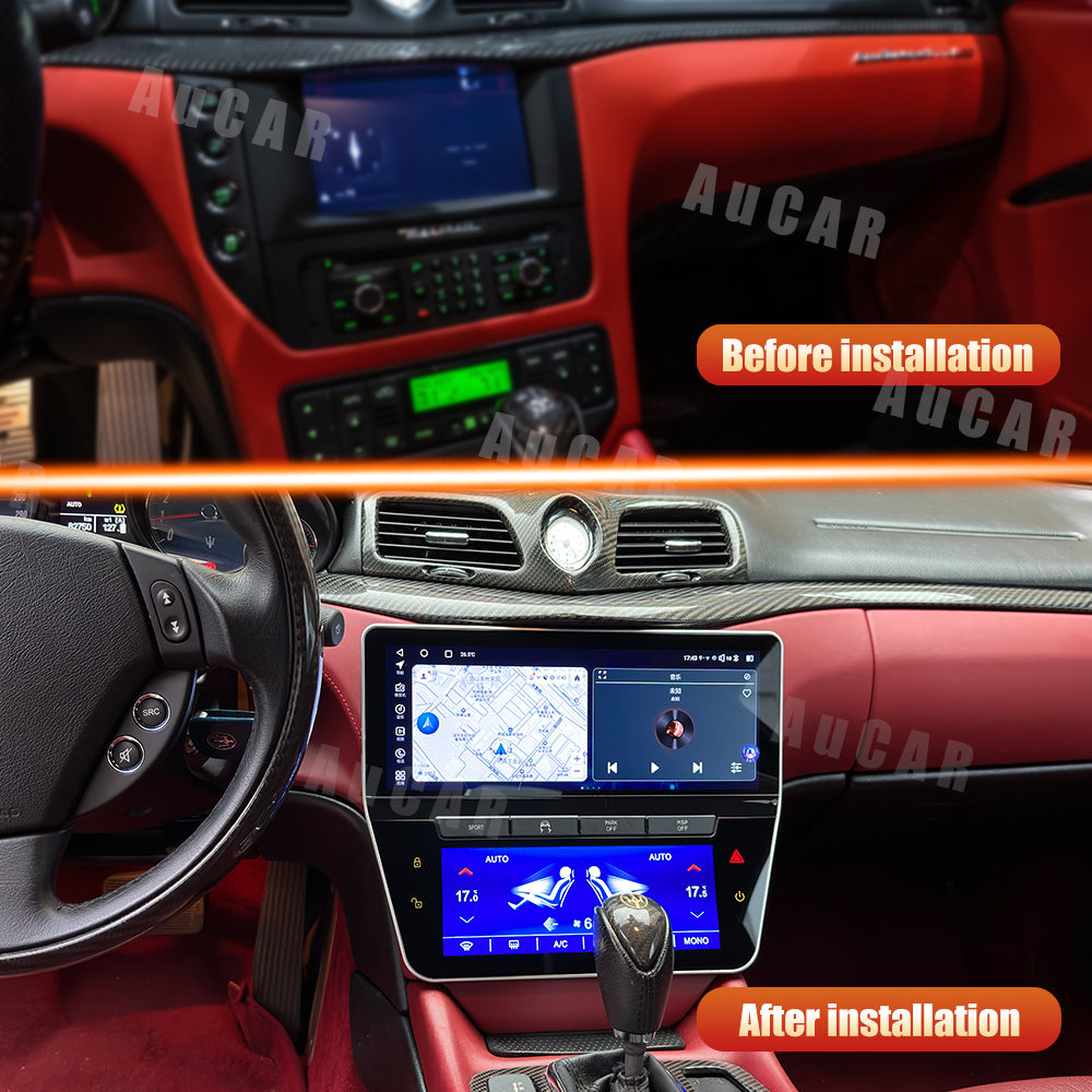 12.3" Touchscreen 1:1 2024-Style Multimedia Stereo and Climate Control for Maserati GranTurismo GT/GC 2007-2017