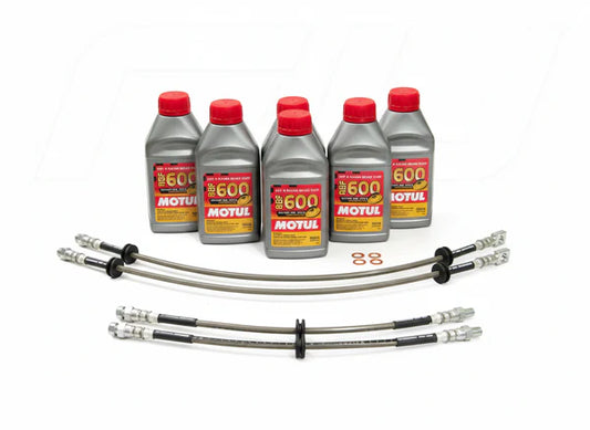 Performance Stainless Steel Braided Brake Lines for Maserati GranTurismo 4.2L / 4.7L