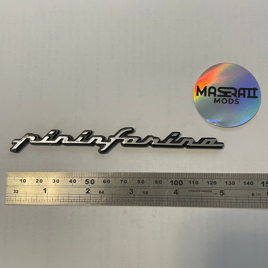 Pininfarina Badge Emblem - Alloy Edition (125mm)