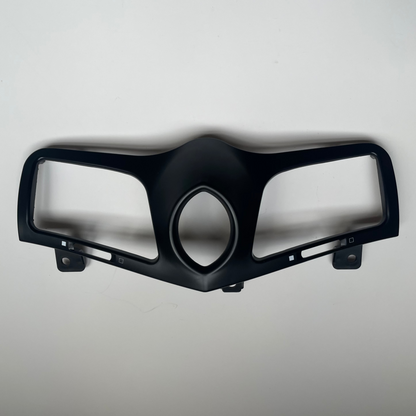 Black clock bezel frame on a white background