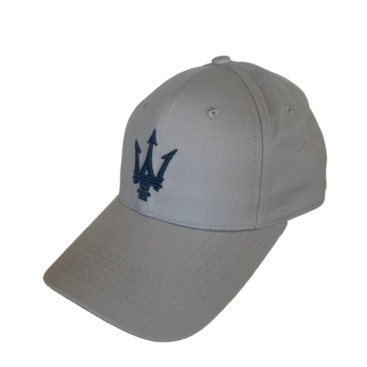 Gray cap with a logo on a gradient background