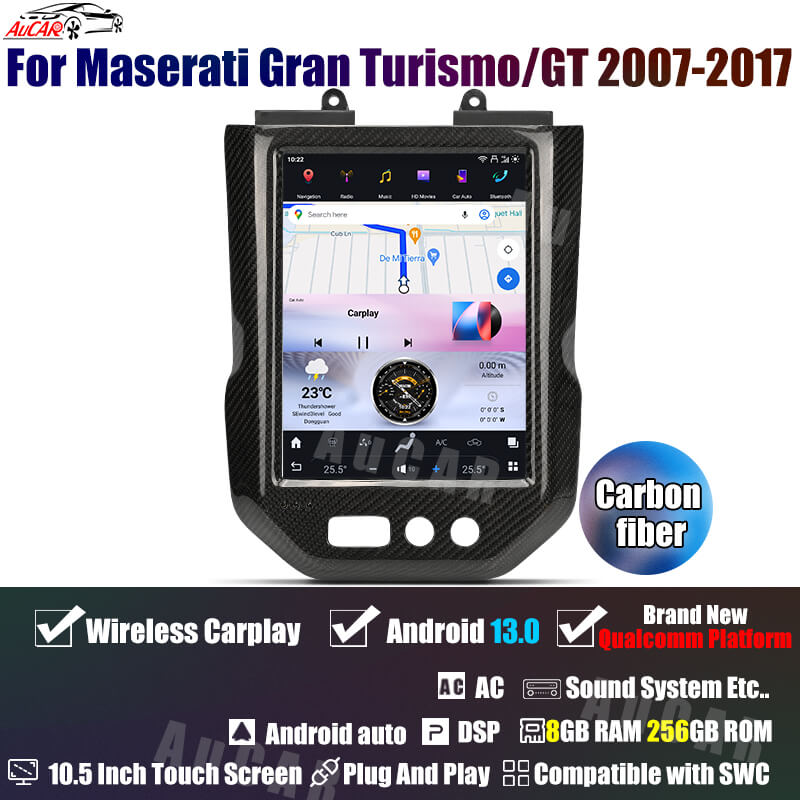 10.5" T-Style Multimedia Stereo and Climate Control for Maserati GranTurismo GT/GC 2007-2017