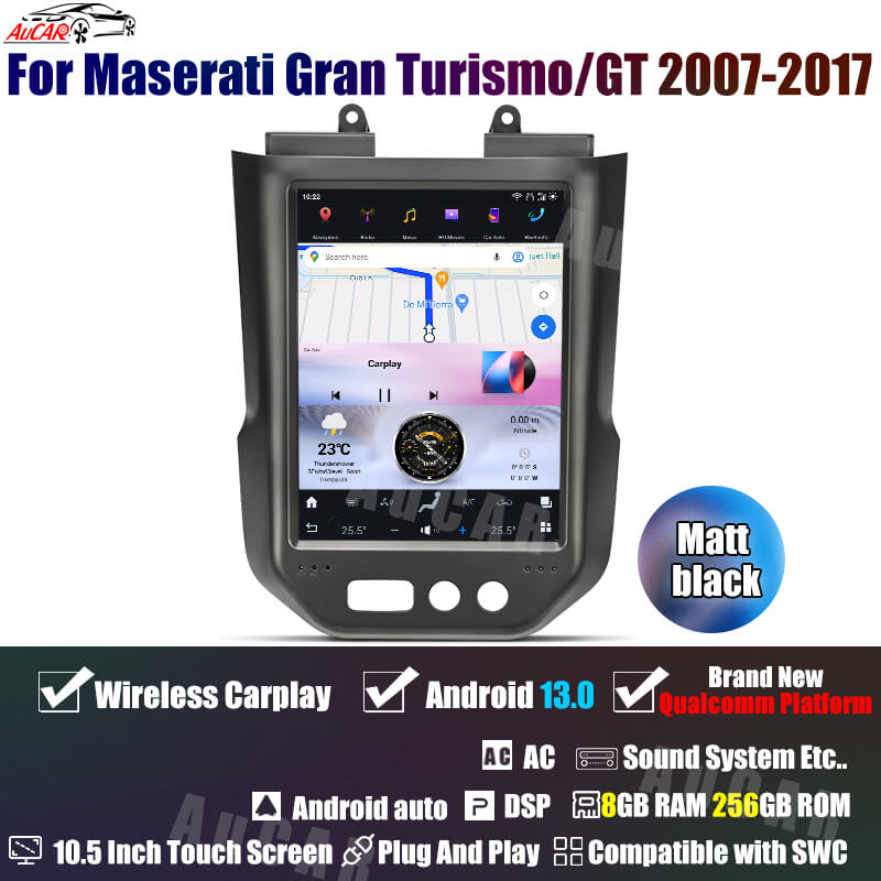 10.5" T-Style Multimedia Stereo and Climate Control for Maserati GranTurismo GT/GC 2007-2017