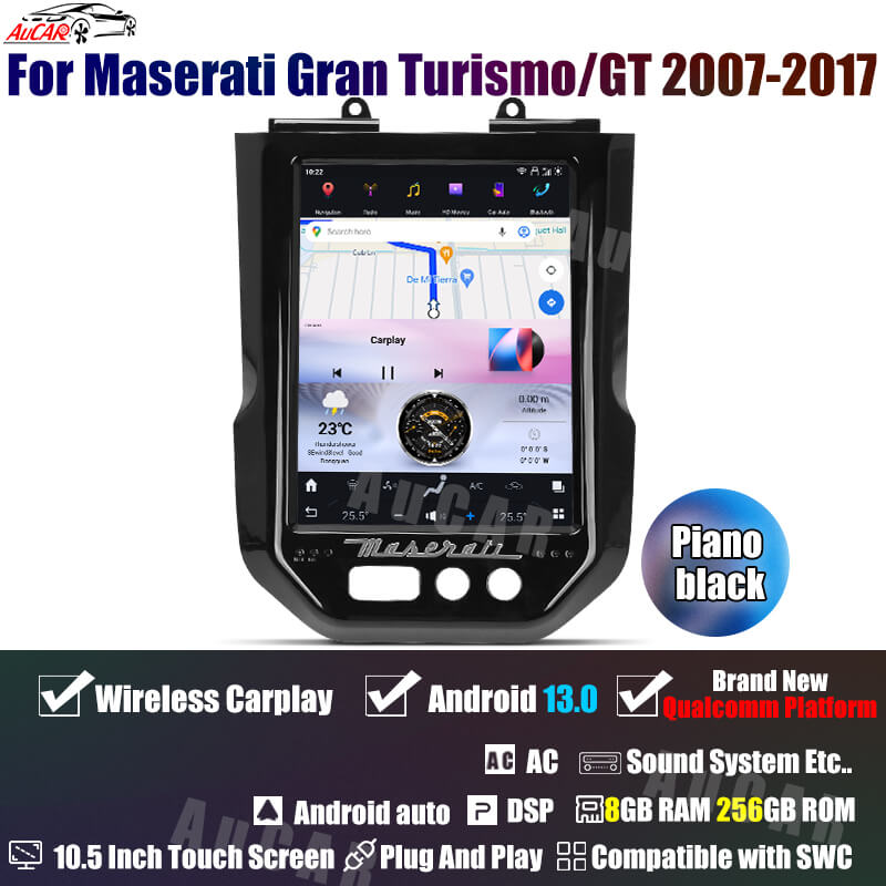 10.5" T-Style Multimedia Stereo and Climate Control for Maserati GranTurismo GT/GC 2007-2017