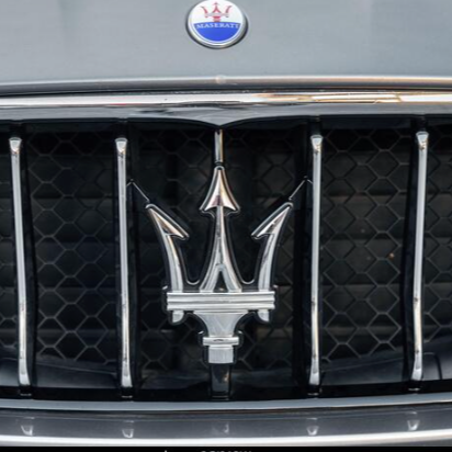 Maserati logo on a car grille