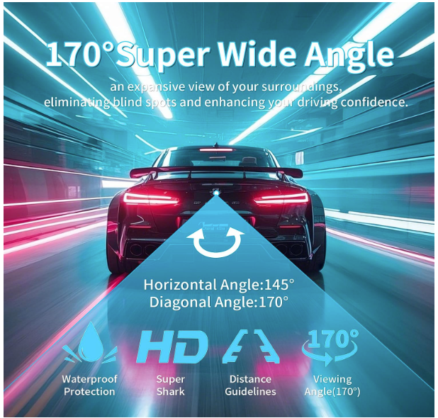 Backup Camera 1080P Compatible with Maserati Mods Radio Head Units