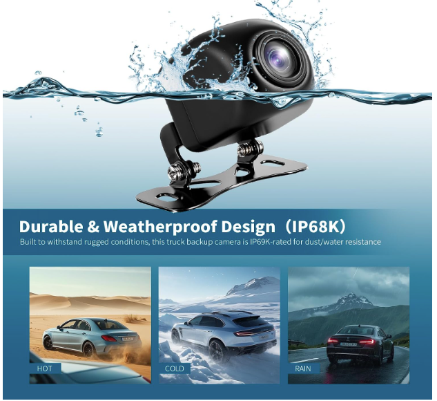 Backup Camera 1080P Compatible with Maserati Mods Radio Head Units