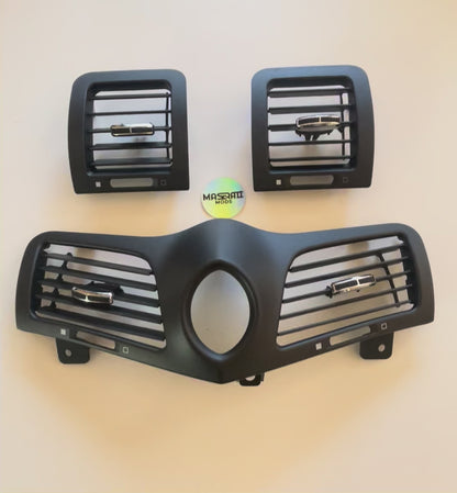 Clock Bezel & Vents Set in Matte Black for Maserati GranTurismo GranCabrio